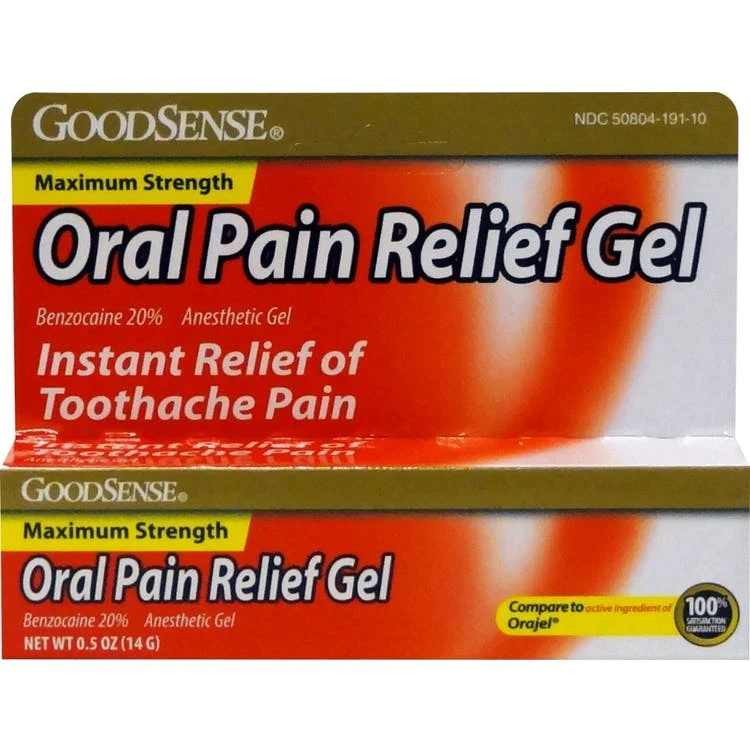 Oral Pain Relief Gel - Max Strength 0.5 oz 1