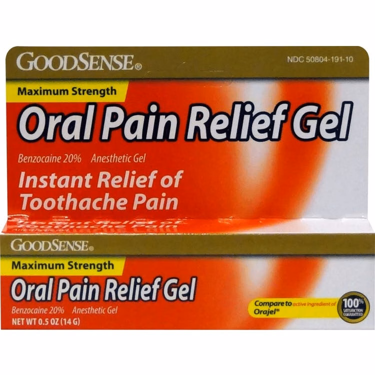 Oral Pain Relief Gel - Max Strength 0.5 oz
