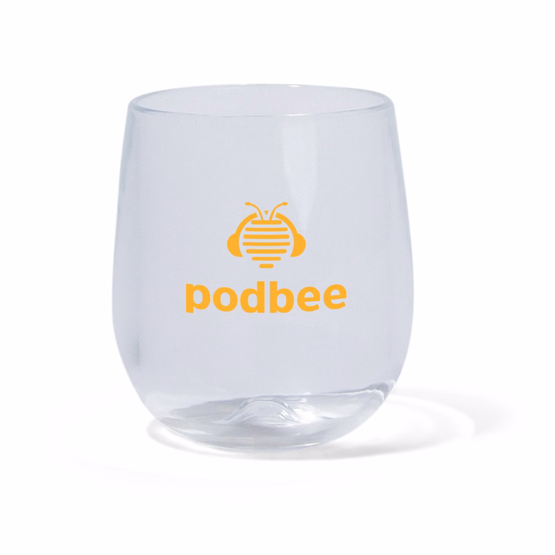12 oz SiliPint Crystal Clear Silicone Stemless Wine Glass