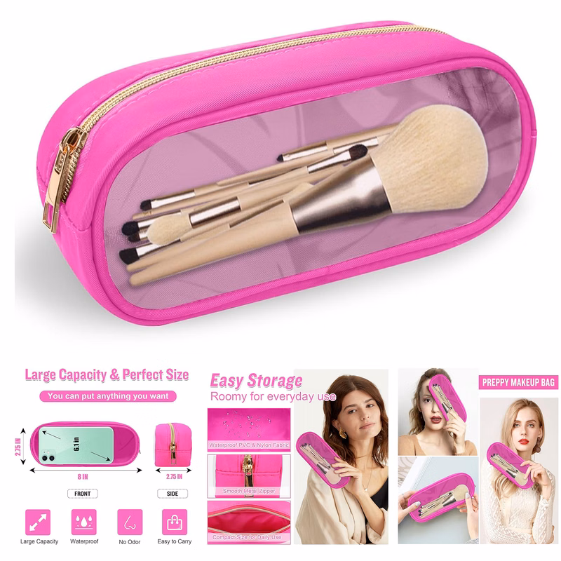 Nylon Small Clear Makeup Bag
