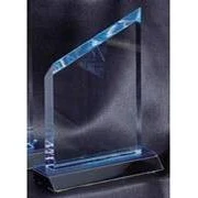 9" Wedge Blue Mirror Acrylic Award 1