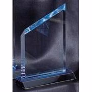 9" Wedge Blue Mirror Acrylic Award