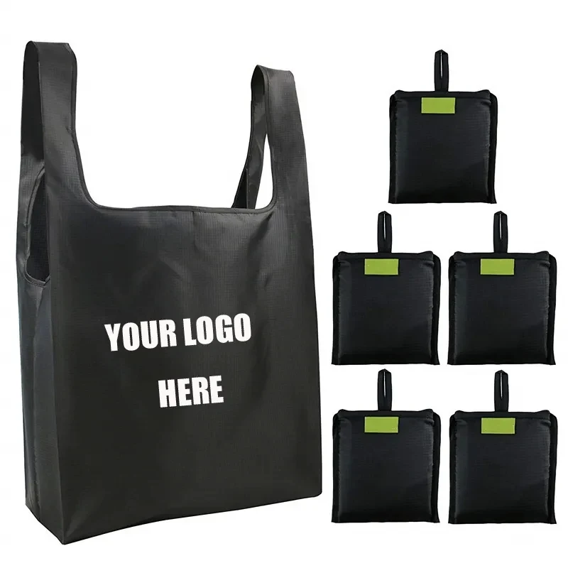 Portable Oxford Cloth Waterproof Shopping Bag, custom tote bag with logo imprint 1