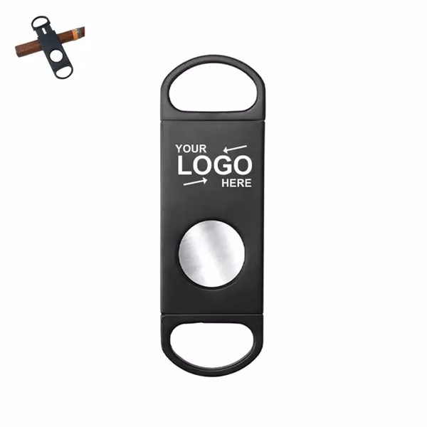 Custom Stainless Steel Blade Cigar Cutter with Plastic Handle — Premium Accessory