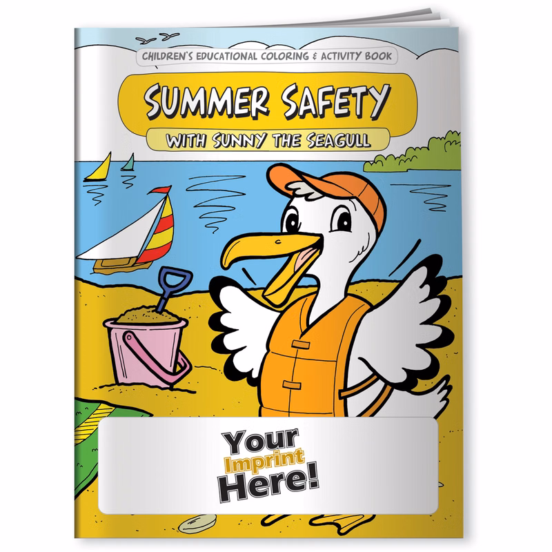 Coloring Book - Summer Safety with Sunny the Seagull