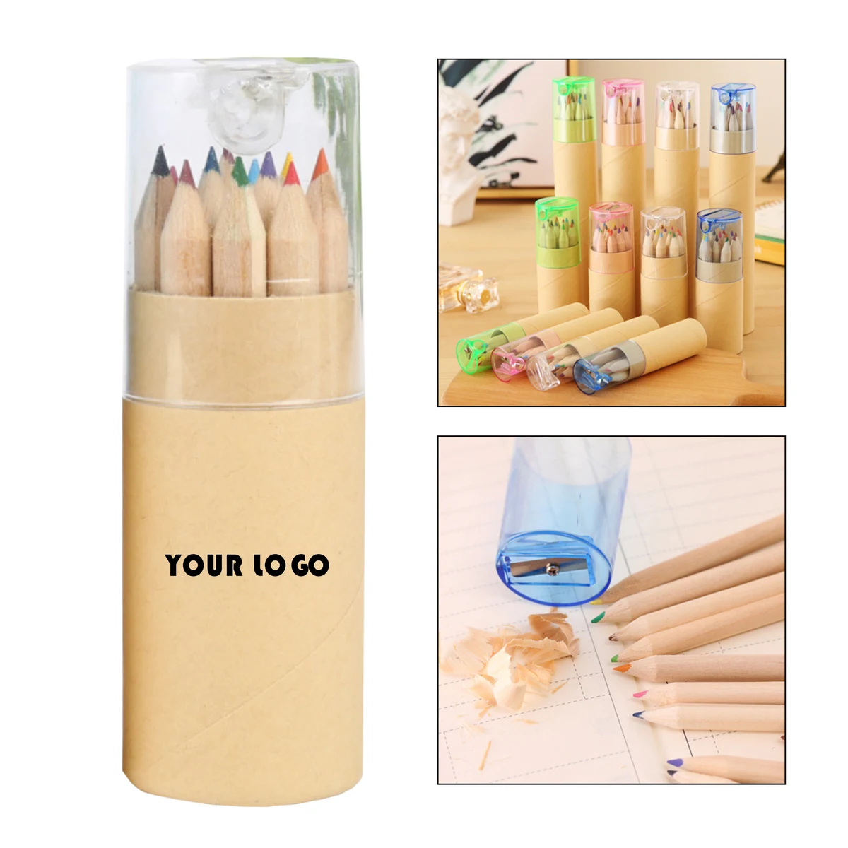 Kraft Paper Set Colored Pencils 12pcs 1