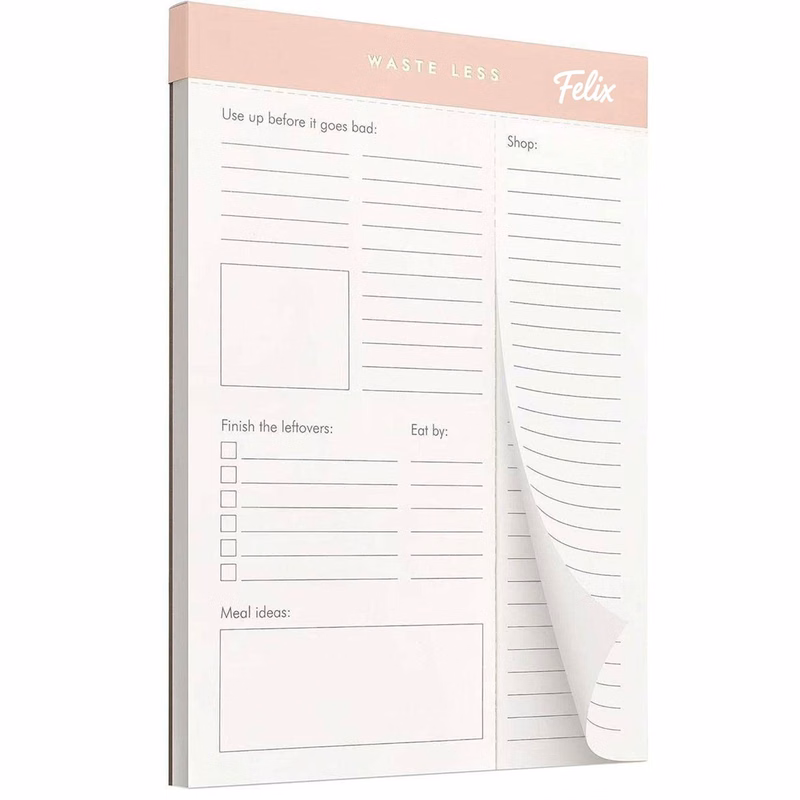 Magnetic Meal Planner Grocery List Notepad for Fridge