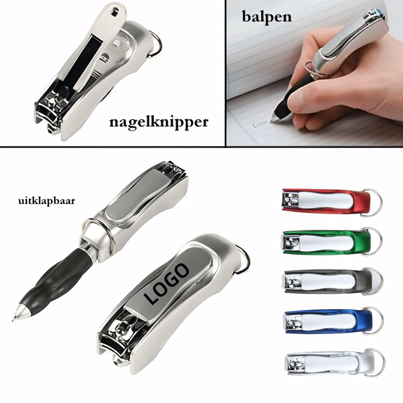 3-in-1 Folded Nail Clippers Ballpoint Pen Tool