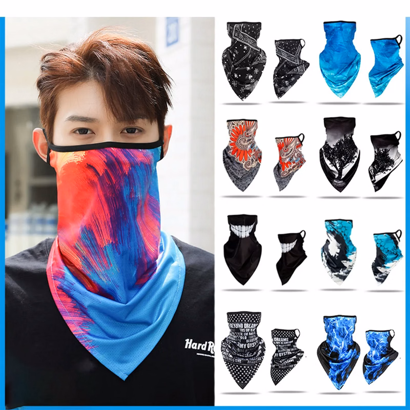 Face Bandana With Ear Loops Neck Gaiter