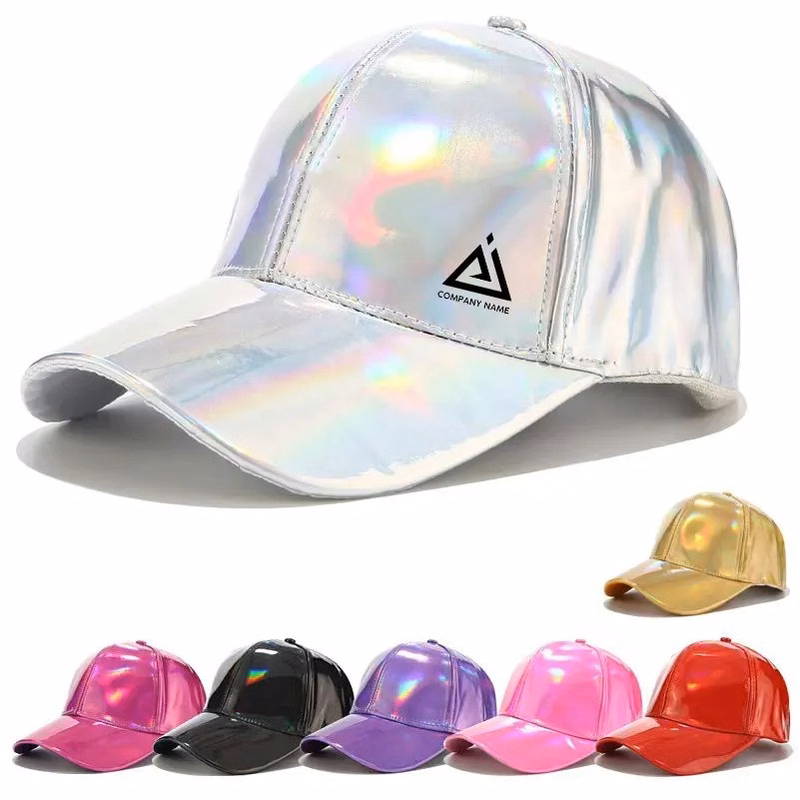 Trendy New PU Leather Colorful Baseball Cap
