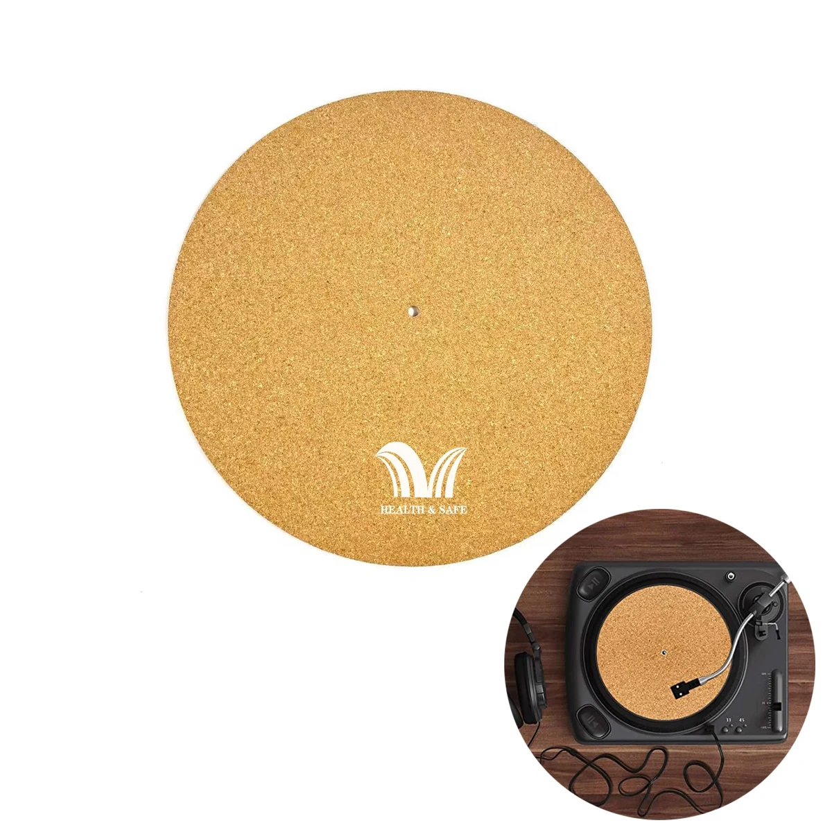 Cork Mat Turntable Platter Cartridge Record Player Slipmat 1