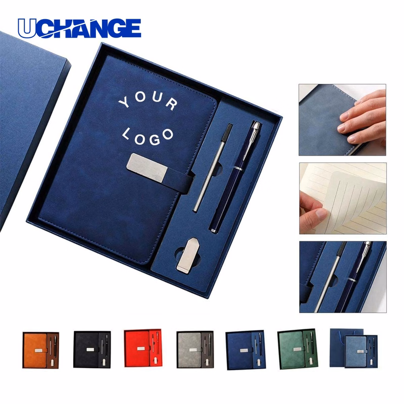 Durable Faux Leather Notebook Set Kit with Smooth Writing