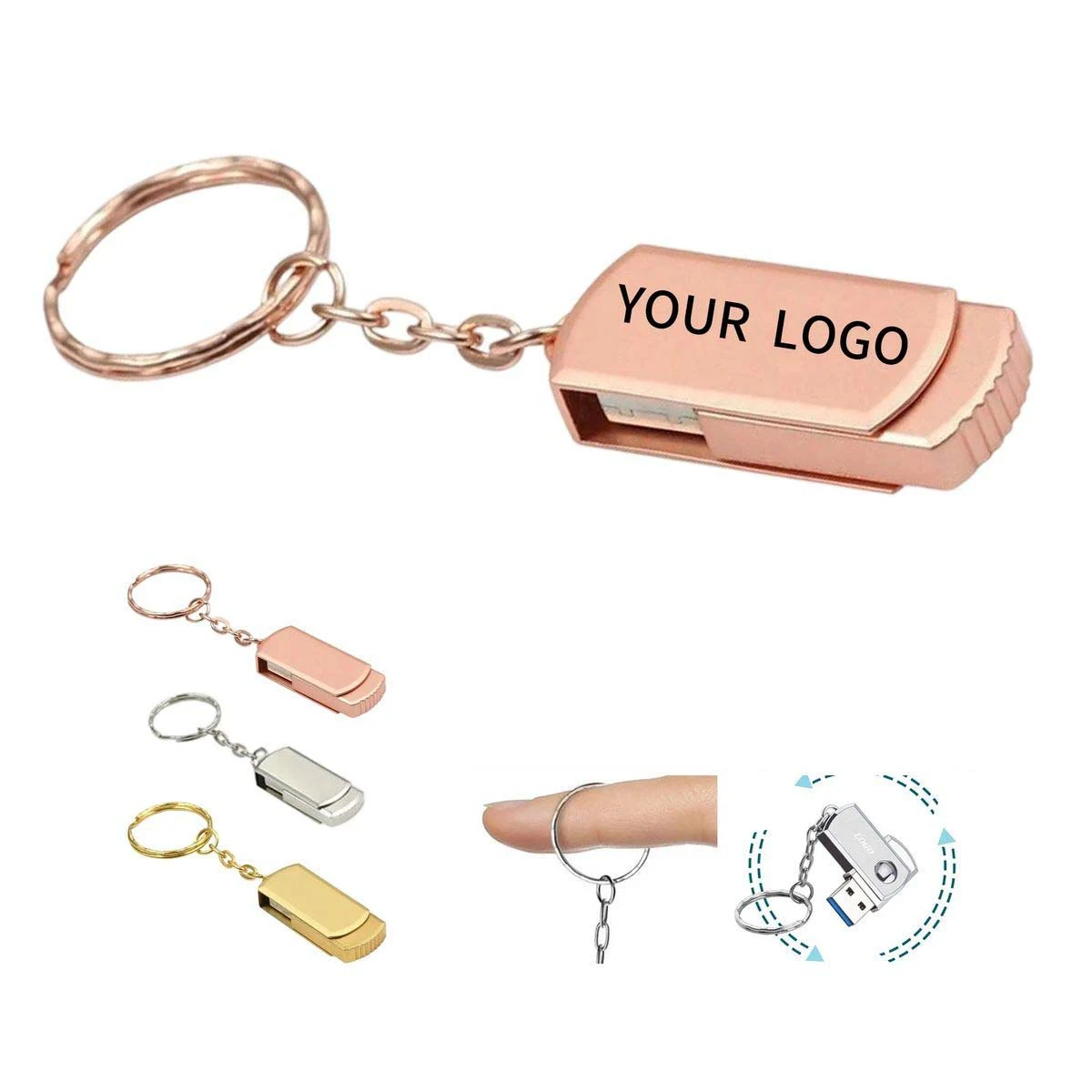 Compact 4GB USB Memory Stick with Metal Design 1