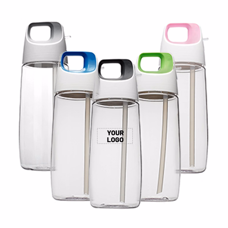 Clear Body Bottle with Straw, 27oz.
