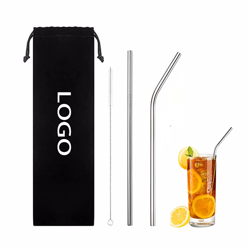 Reusable Metal Drinking Straw Set