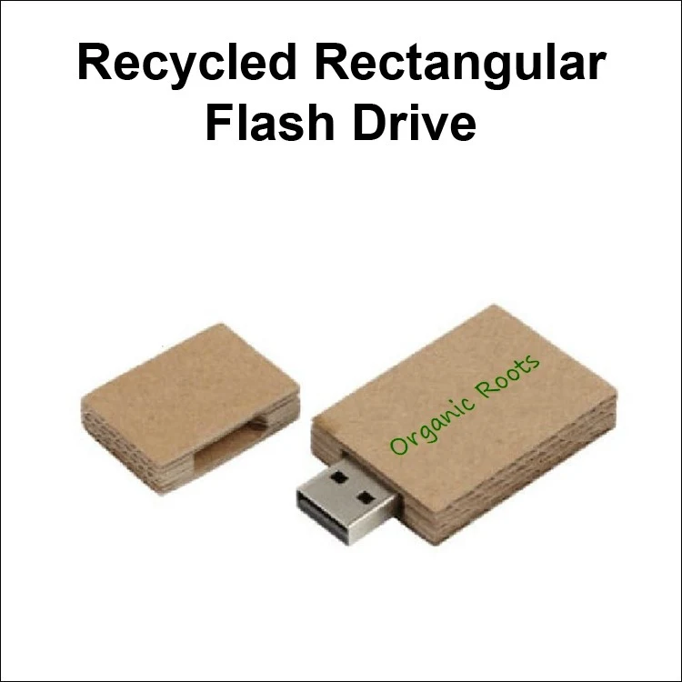 Recycled Rectangular Flash Drive - 2 GB Memory 1