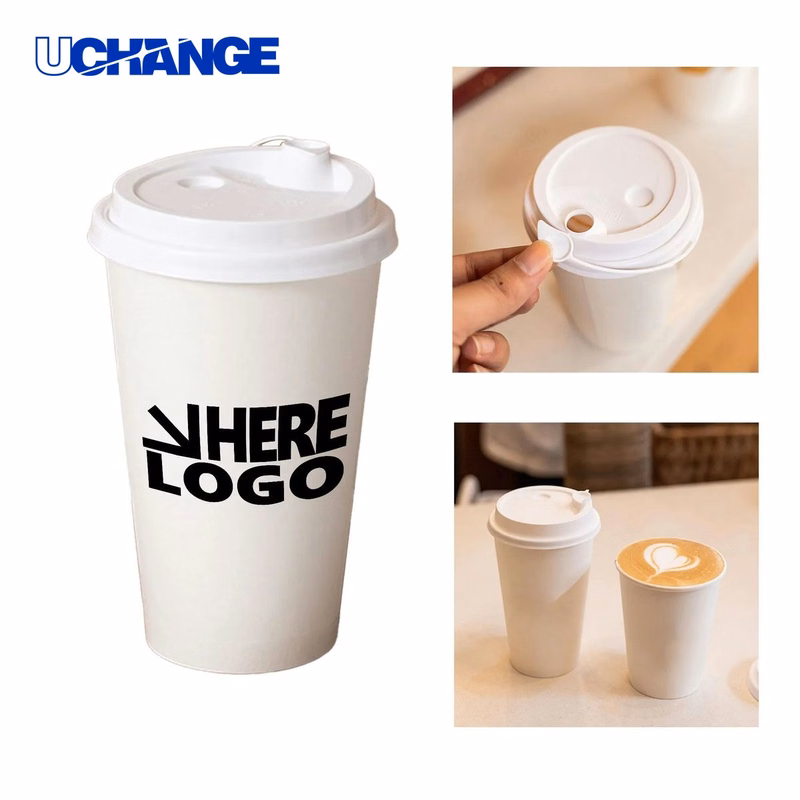 Paper Drink Cup Container with Lid (16oz)