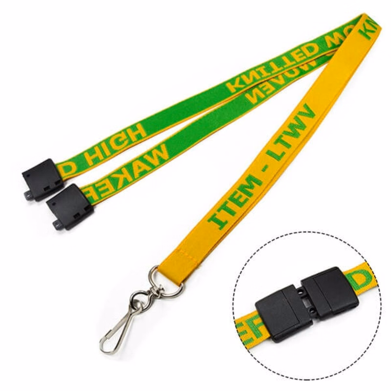 1/2" Woven Lanyards with Safety Breakaway