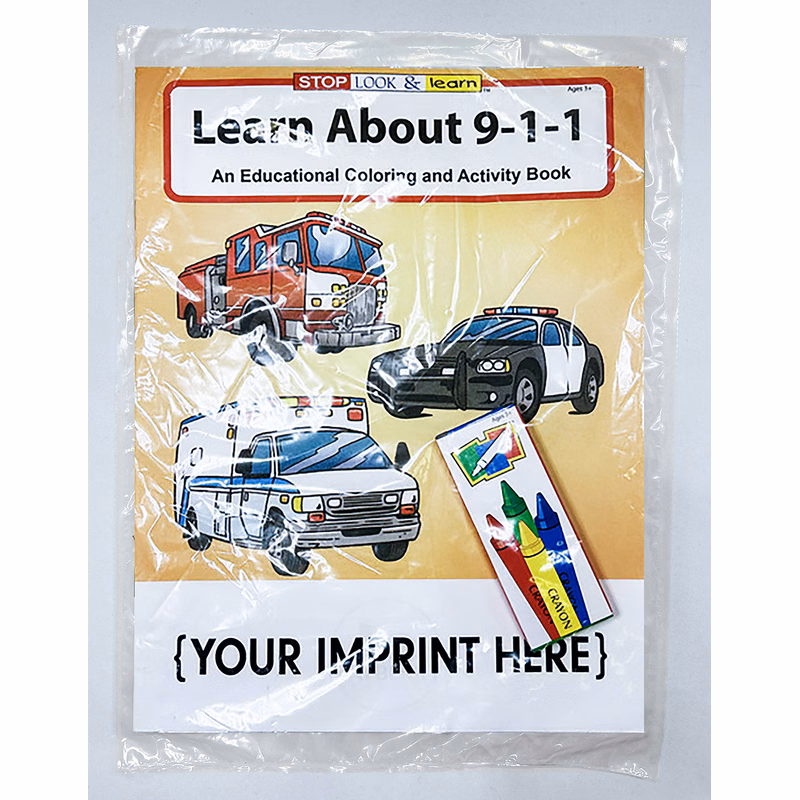COLORING SET - Learn About 911 Coloring Book Fun Pack