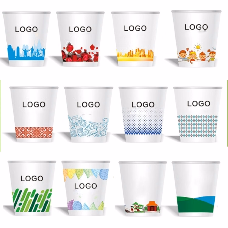 Custonmized White Paper Hot Cups White paper hot cups for serving hot coffee