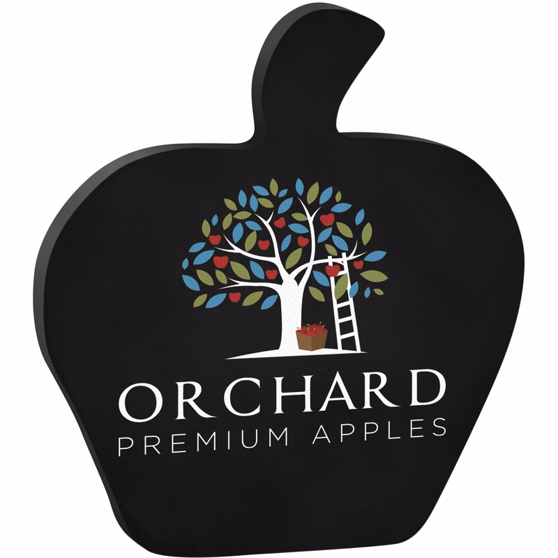 Black Apple Paper Weight (4 1/8"x 4 5/8"x 3/8") Full Colour PhotoImage