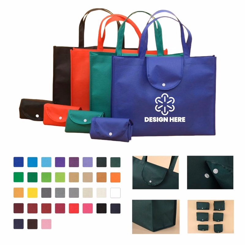 Non-Woven Grocery Tote Bag Foldable Custom Color