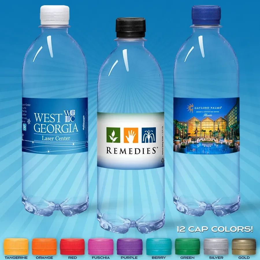 16.9oz Flat Water Bottle (Clear) 1