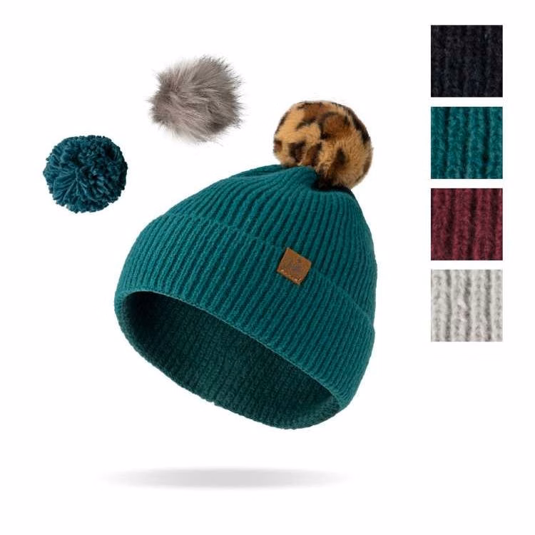 Snap To It Mix & Match Pom Hats Assorted Colors
