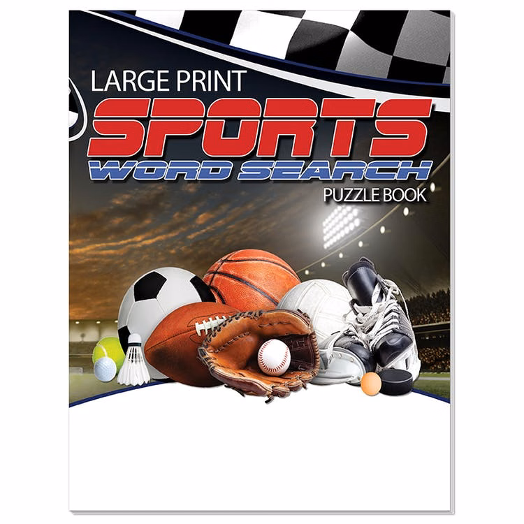 Sports Word Search Books - 32 Page Large Print