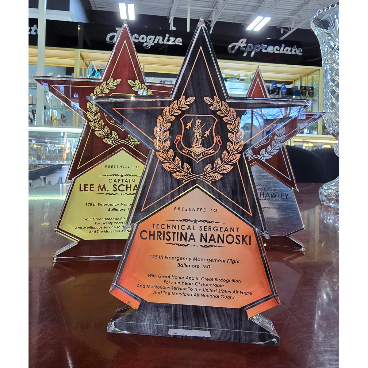 Freestanding Star Shaped Acrylic 1
