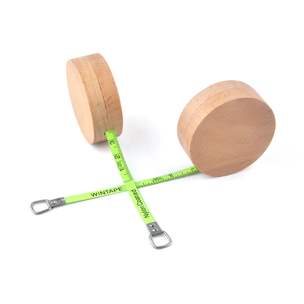 2m/6ft Multi-Function Woodiness Case Tape Measure Key Chain 1