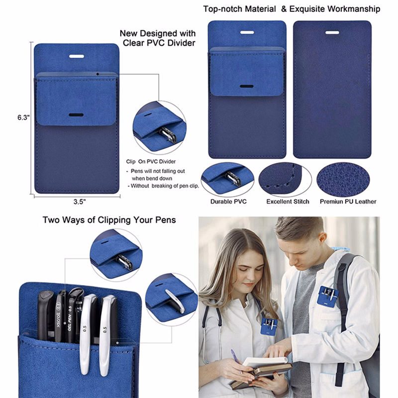 PU Leather Men Women Pen Holder