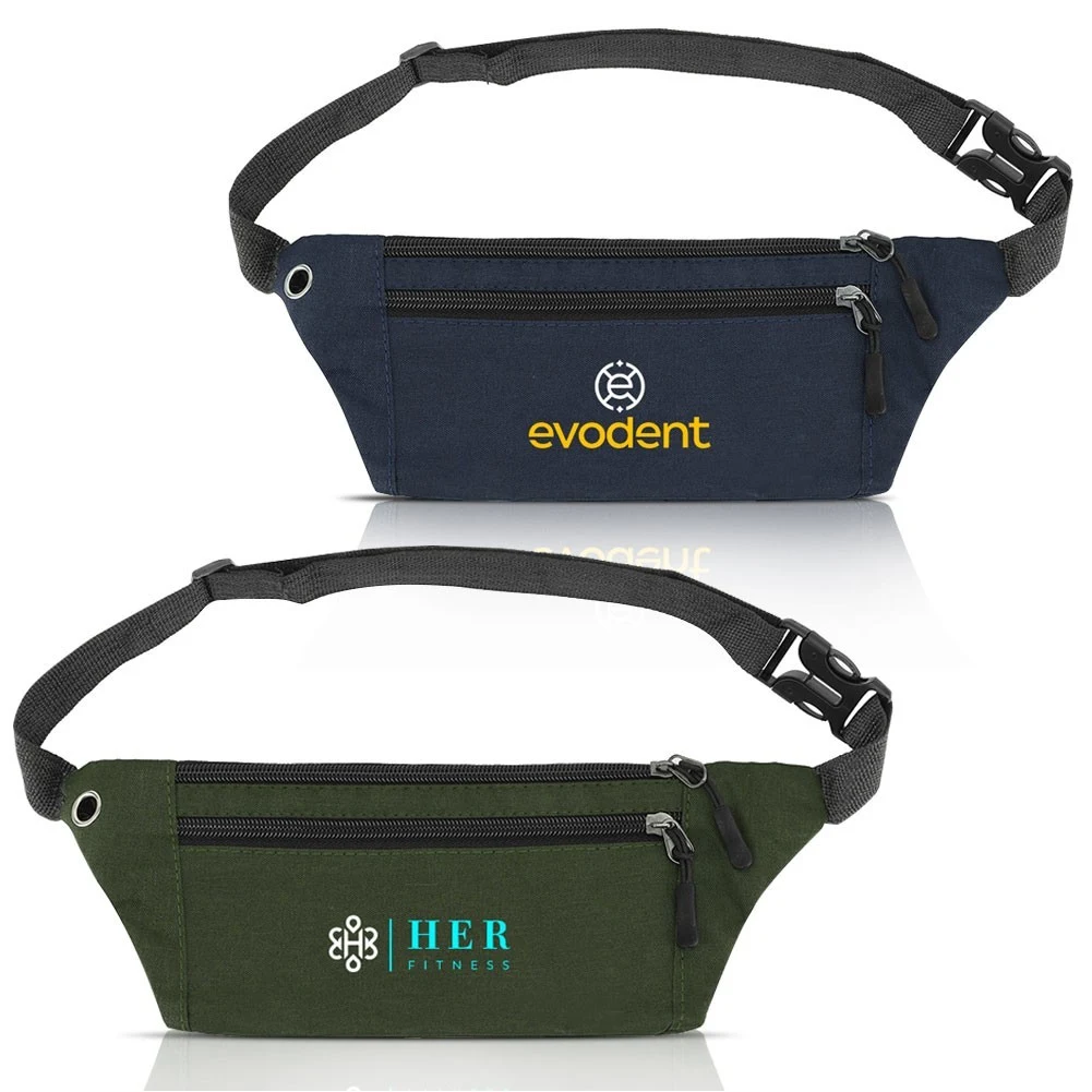 Custom 3 Zippered Fanny / Waist Pack 12.5'' x 4.5'' 1