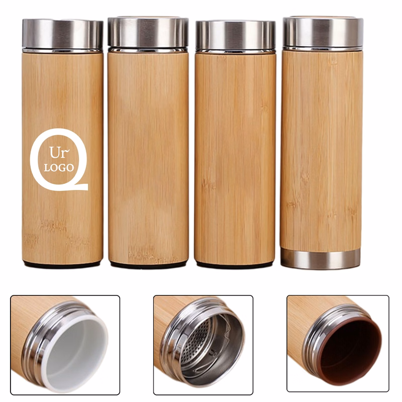 17Oz Bamboo Insulated Bottle
