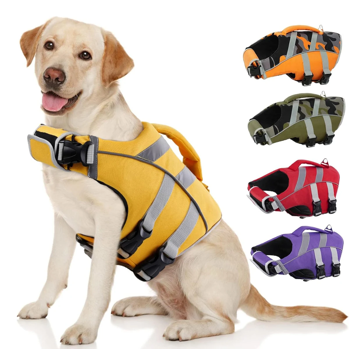 Dog Life Jacket with Reflective Stripes 1