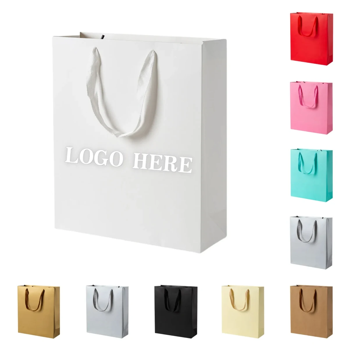 MOQ50 Gift Paper Bags With Handles 1
