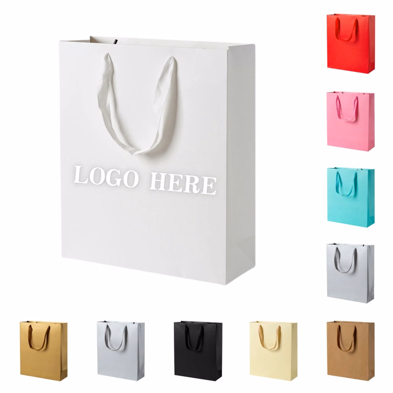 MOQ50 Gift Paper Bags With Handles