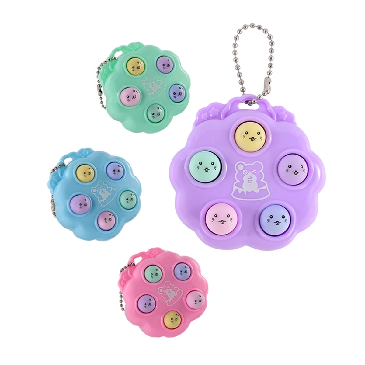 Colorful Push Pop Bubble Keychain Toy Pendant 1