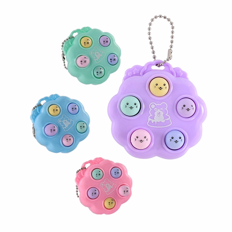 Colorful Push Pop Bubble Keychain Toy Pendant