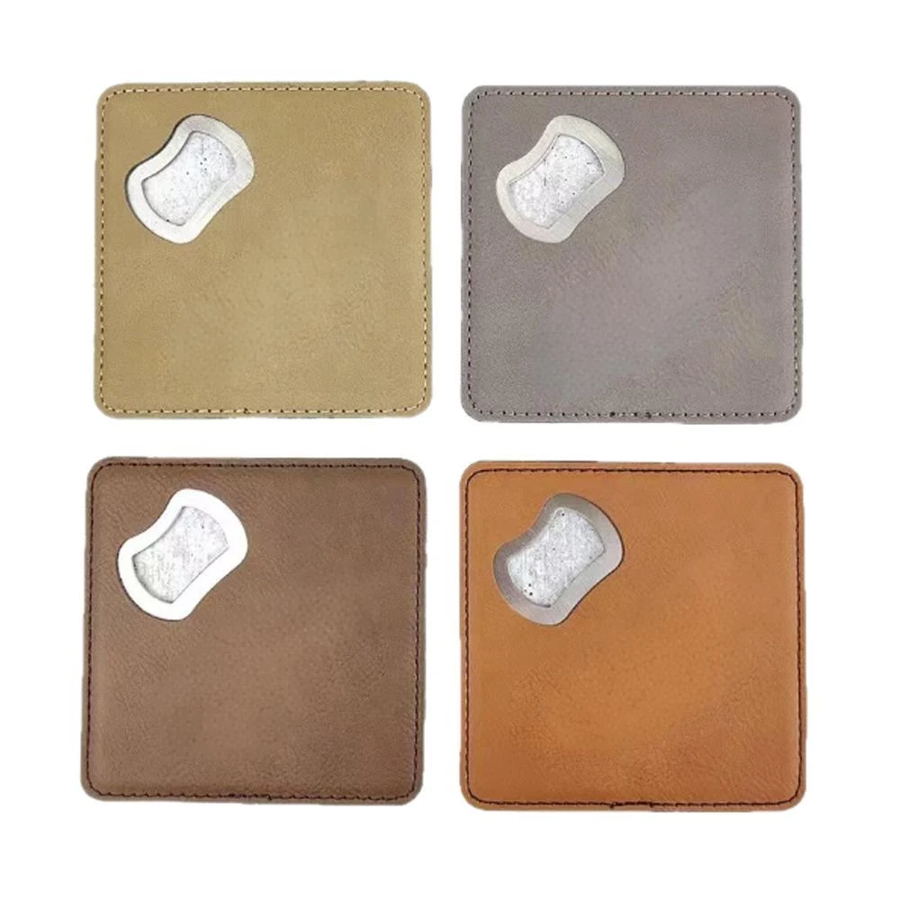 Square Leather Bottle Opener 1