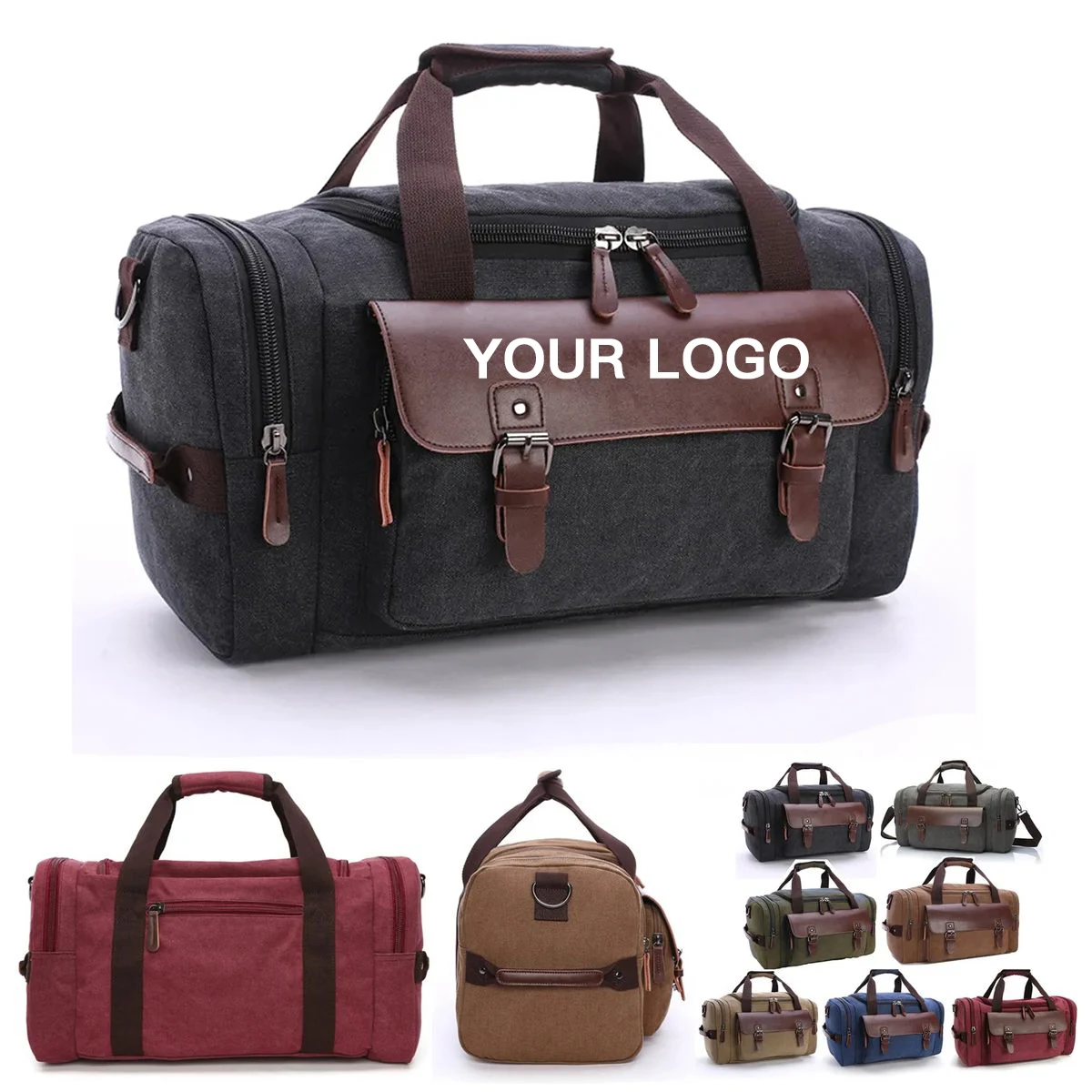 Vintage Canvas Travel Bag With Spacious Compartments 1