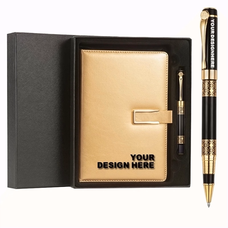 Notebook Set With Metal Ballpoint Pen