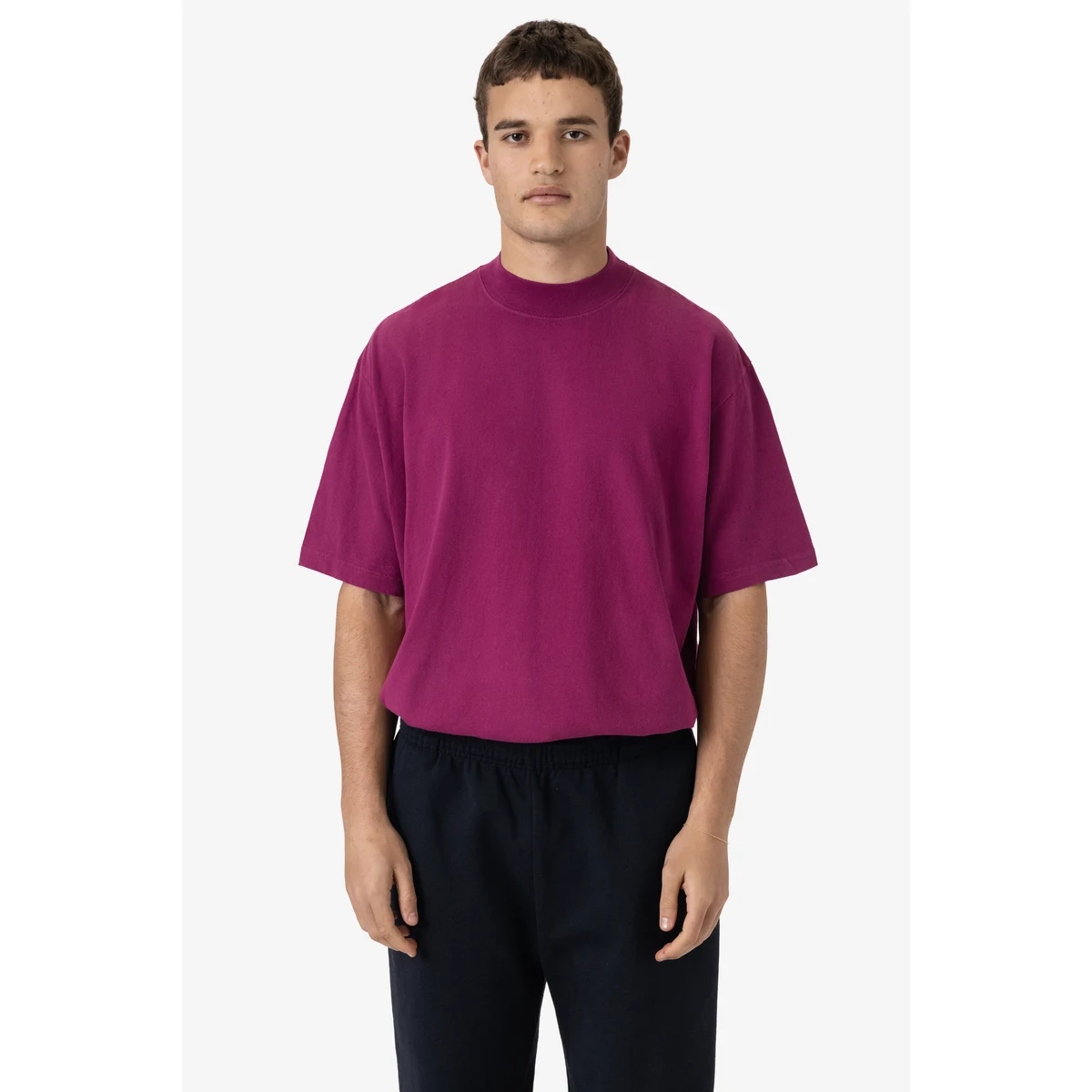 6.5 OZ S/S OVERSIZED GARMENT DYE MOCKNECK T-SHIRT 1