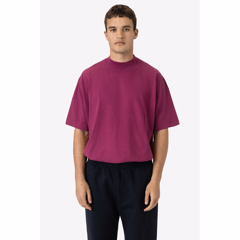 6.5 OZ S/S OVERSIZED GARMENT DYE MOCKNECK T-SHIRT