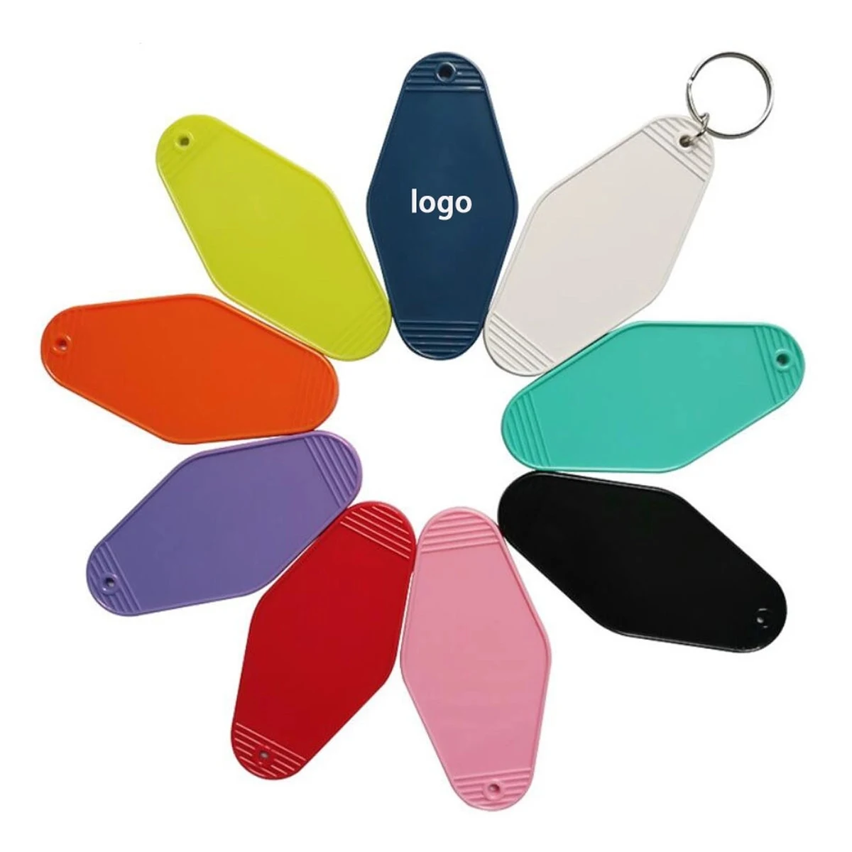 Rhombus Shape Motel Keychain 1