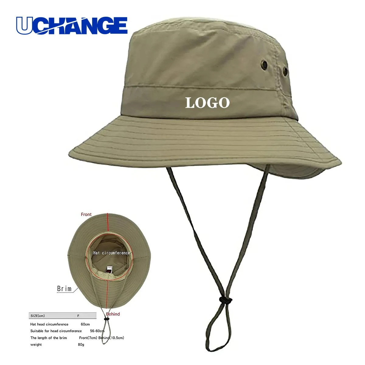 Fisherman Bucket Hat with Drawstring 1
