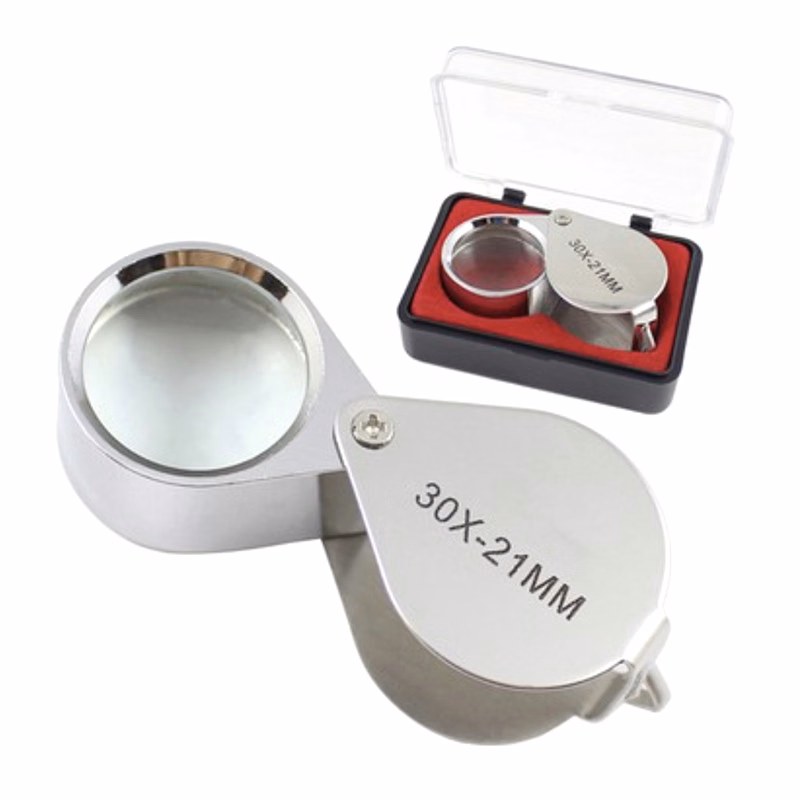 30X Jewelers Loupe Magnifier Foldable Pocket Magnifying Glass