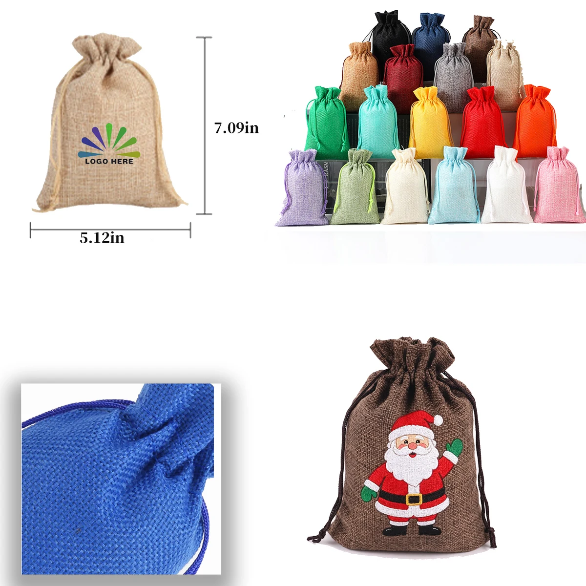 Mini Linen Drawstring Gift Bags 1