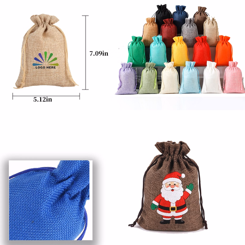 Mini Linen Drawstring Gift Bags