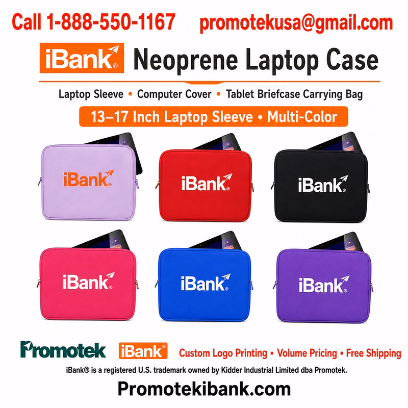 iBank ® 15" Neoprene Zippered Case